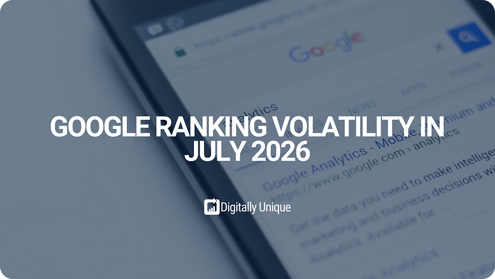 Google Ranking Volatility in July 2026