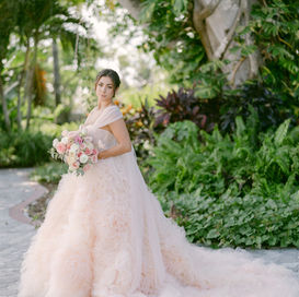 This blush-toned masterpiece, overflowing with soft textures and emotion, is the heart of our Fairycore narrative. A celebration of ethereal beauty and bold tenderness—where each ruffle and fold tells a chapter of her love story.