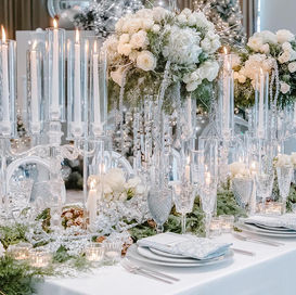 Winter Wonderland table setting.