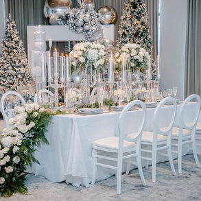 Winter Wonderland table setting.