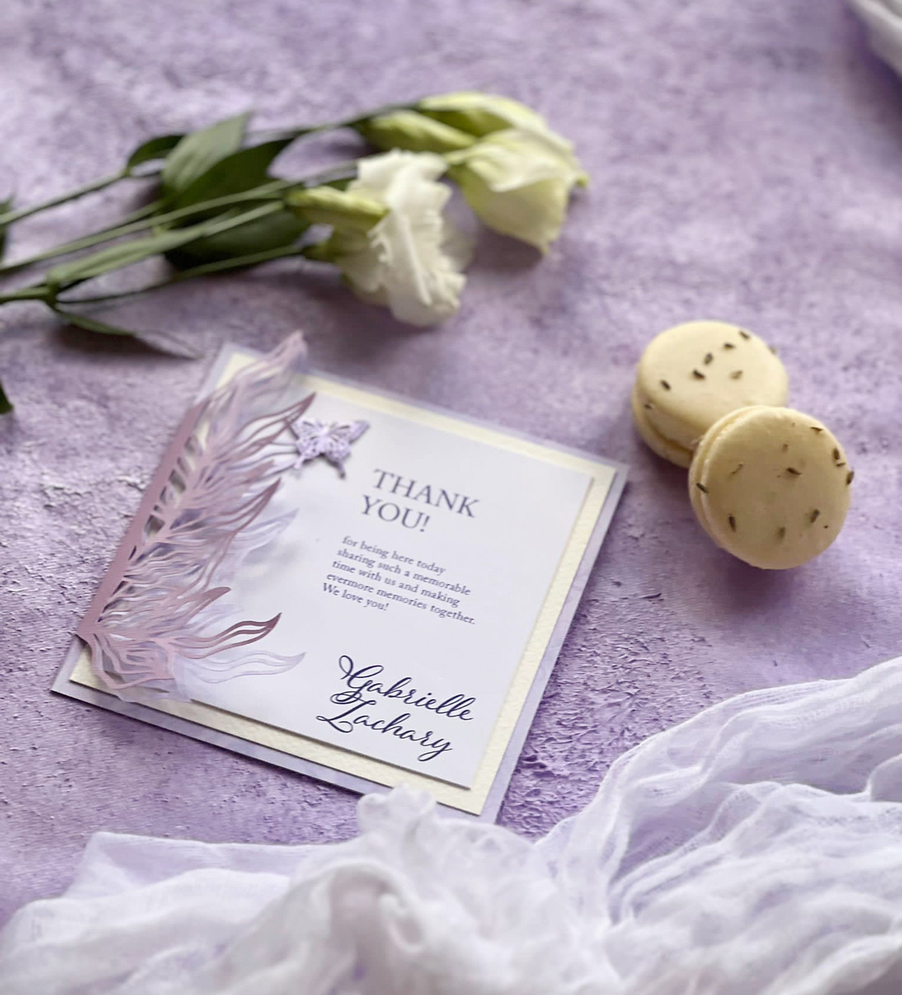 Small personalized wedding keepsake with refined materials and custom details placed on an elegant surface