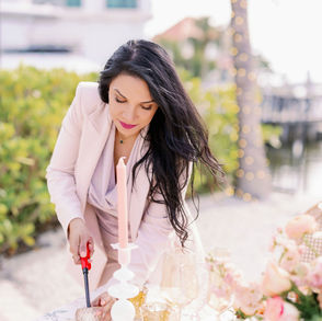 Our fantastic wedding planner, Karla, doing her magic as always. The beauty of details.