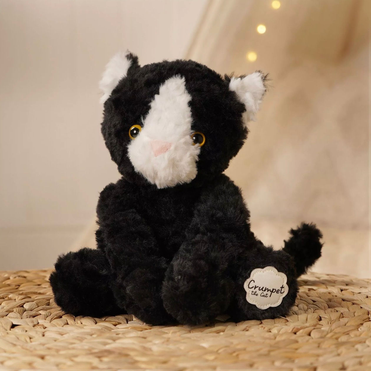 Softies Crumpet the Black and White Cat Plush