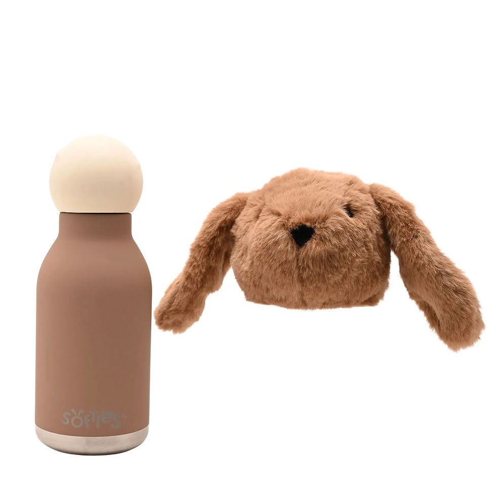 Thumbnail: Softies Cookie the Dark Brown Bunny Stainless Steel Water Bottle