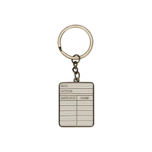 Keychain Library Sign Library Card Keyring | Swish and Flick