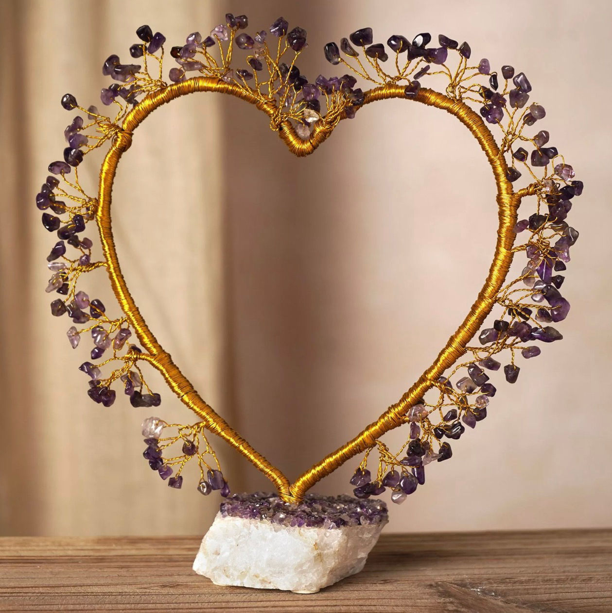 Amethyst Heart Shaped Tree