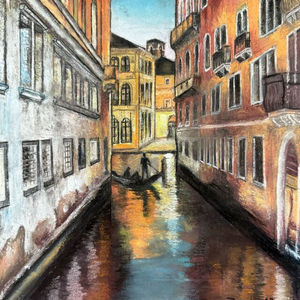 Pastel Painting of Venetian Scenes
