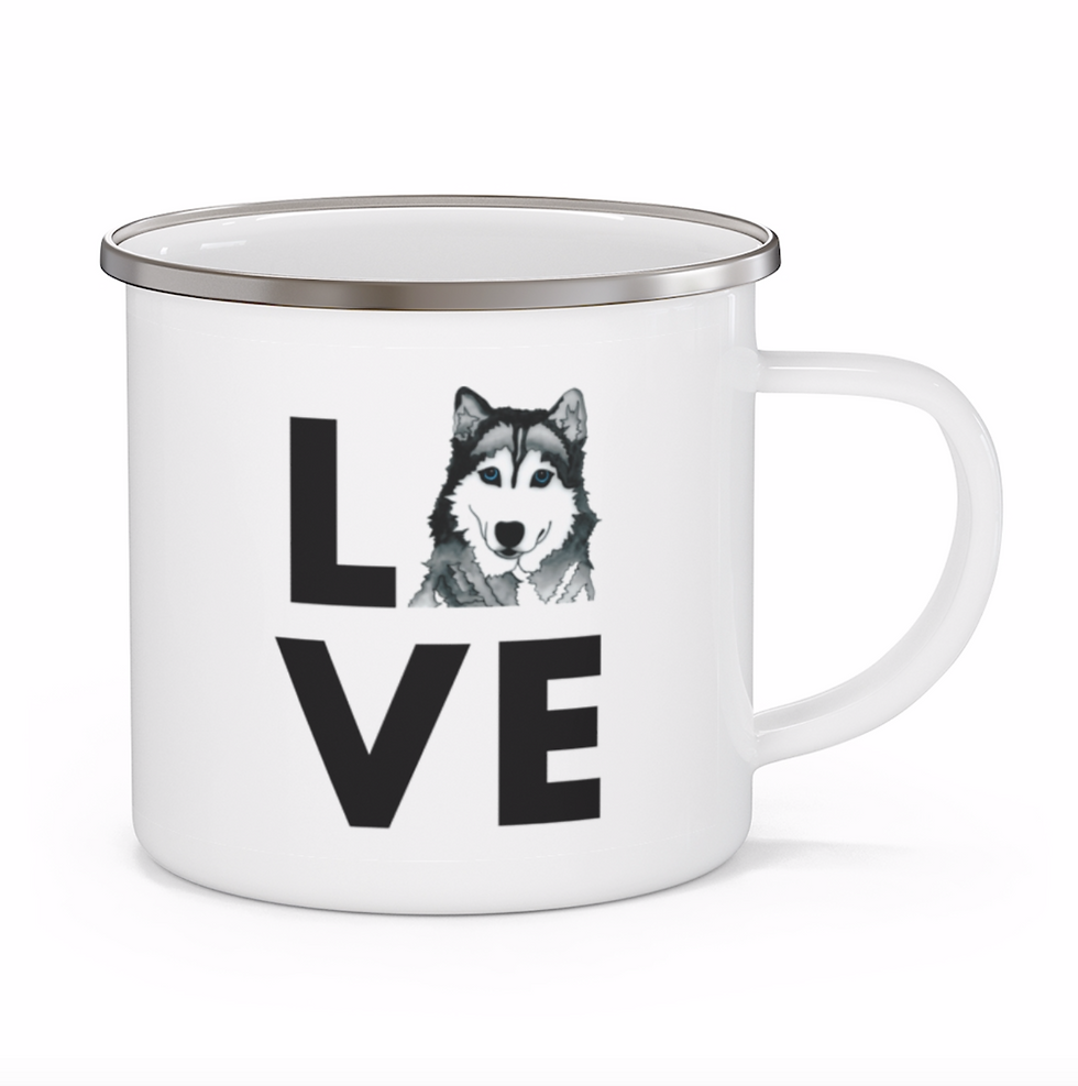 Stole My Heart Husky Personalized Enamel Mug