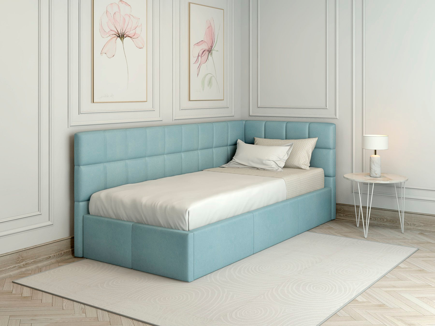 Мягкая угловая кровать Торонто