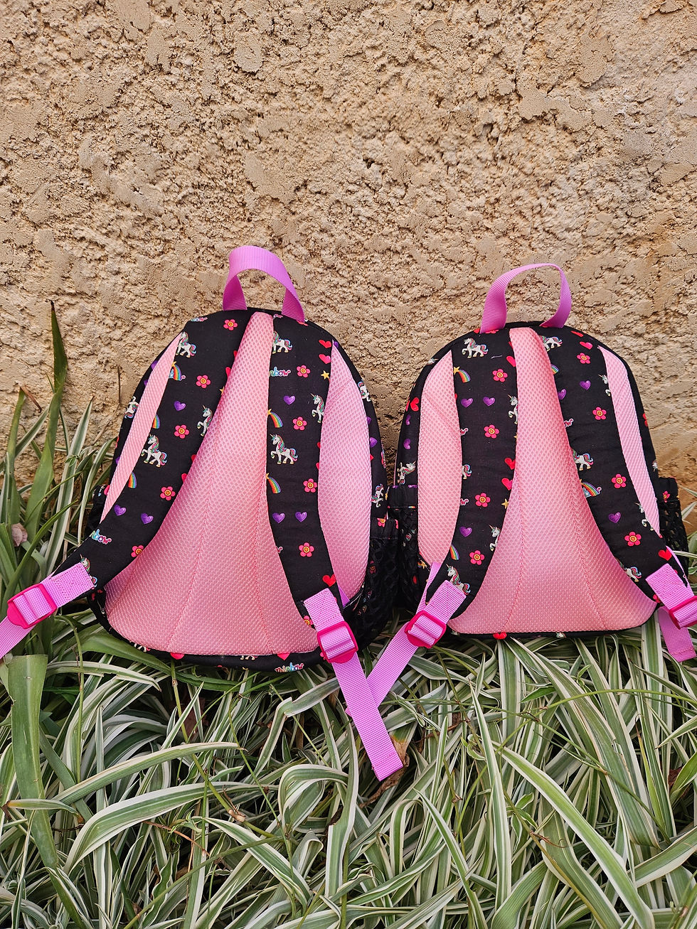 תמונה ממוזערת: תיק גב לילדות חד קרן - כיס רוכסן עליון