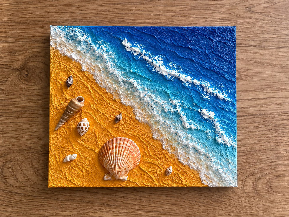 Peinture plage & coquillages 🐚