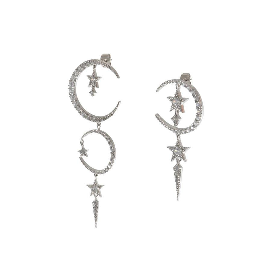 Thumbnail: COSMIC DUST SILVER EARRINGS