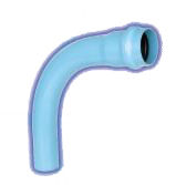 พีวีซี ข้อโค้ง 90° แหวนยาง 1 ด้าน (PVC 90° Bend One End Rubber Ring)