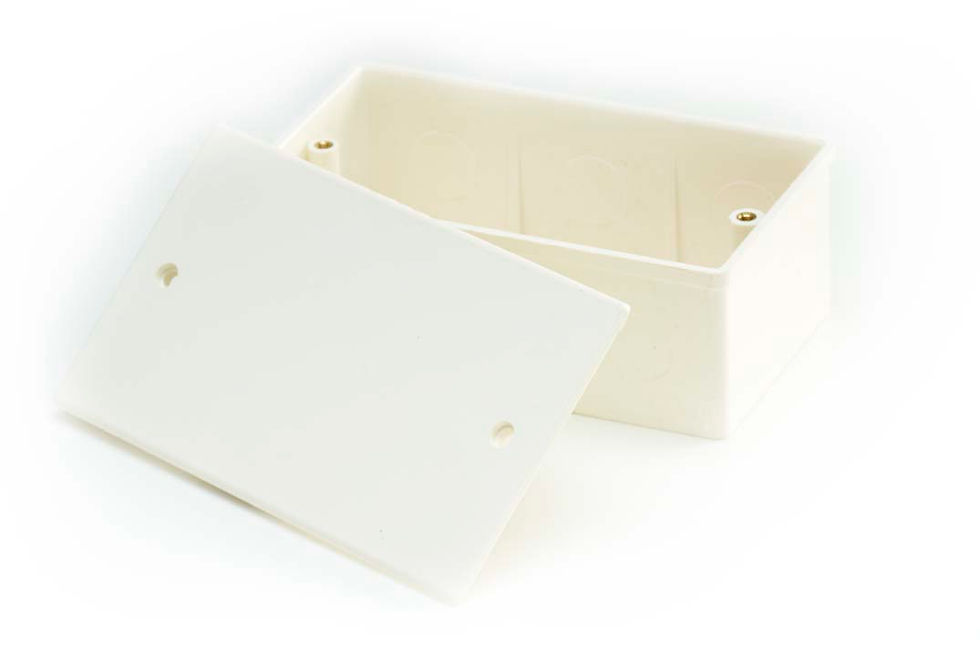 พีวีซี กล่องพักสายสี่เหลี่ยม 4x2 (PVC Handy Junction Box: BS)