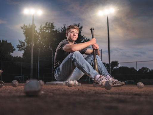 Stepping Up to the Plate: Tyson Dirks | Millard West Senior Photo Shoot