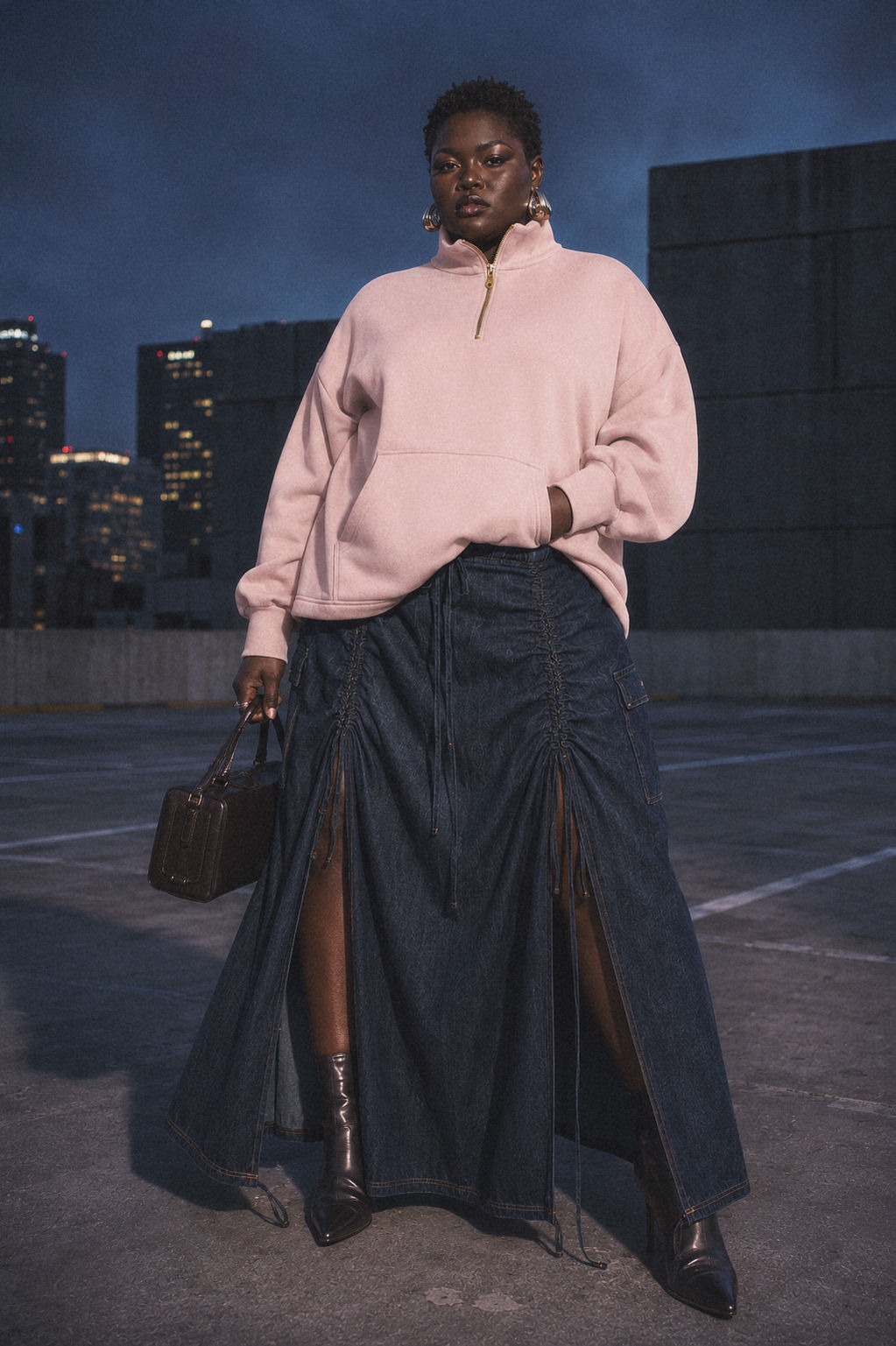 Ready or Not Denim Cargo Skirt