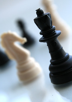 Schach-Stücke Nahaufnahme