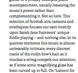Songlines review of SOLO and Quickfire Q&A