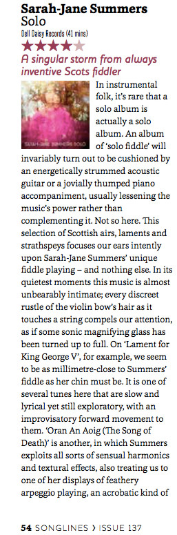 Songlines SOLO review Sarah-Jane Summers April 2018 1/2