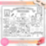 Personalized Sleepover Themed Coloring Activity Placemat Digital Download