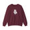 Thumbnail: Three Floral Chickens Women's Crewneck Sweatshirt, Chicken Lover Sweater Gift in Maroon