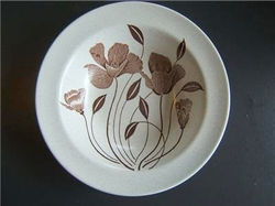 Autumn Flowers Brown Dish