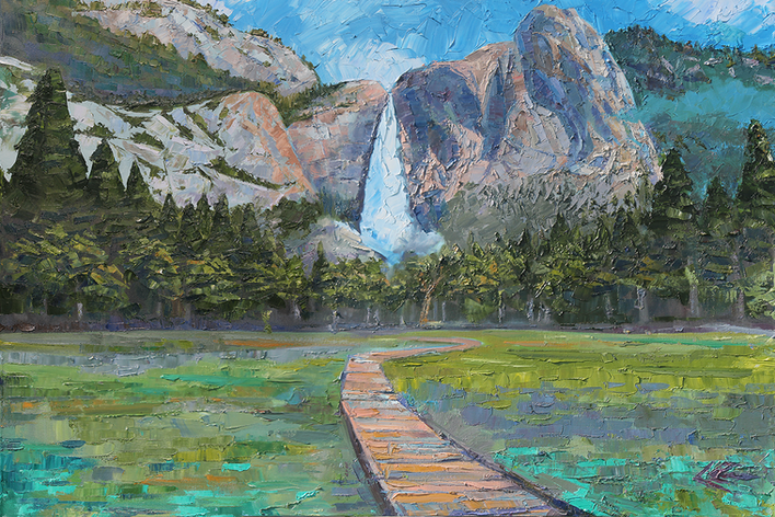 impressionist impressionism oil painting original California coast impasto plein air large exclusive art collection Idaho