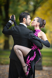 Martin Almirón and Zoya Altmark pose for Argentine Tango promotion in Central Park
