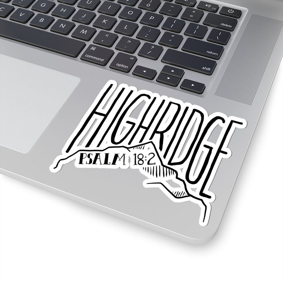 Thumbnail: Highridge Psalm 18:2 Mountain Sticker — Faith-Based Vinyl Kiss-Cut Decal