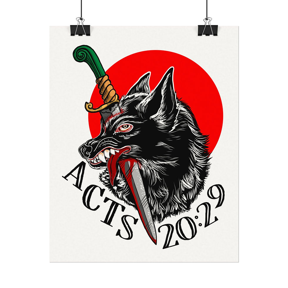 Thumbnail: ACTS 20:29 - Textured Watercolor Paper Matte Art Poster