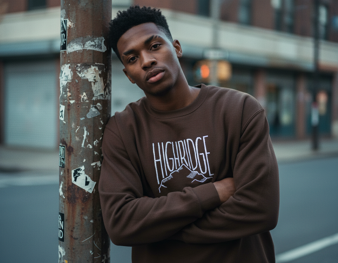 Psalm 18:2 High Ridge — Embroidered Crewneck Sweatshirt