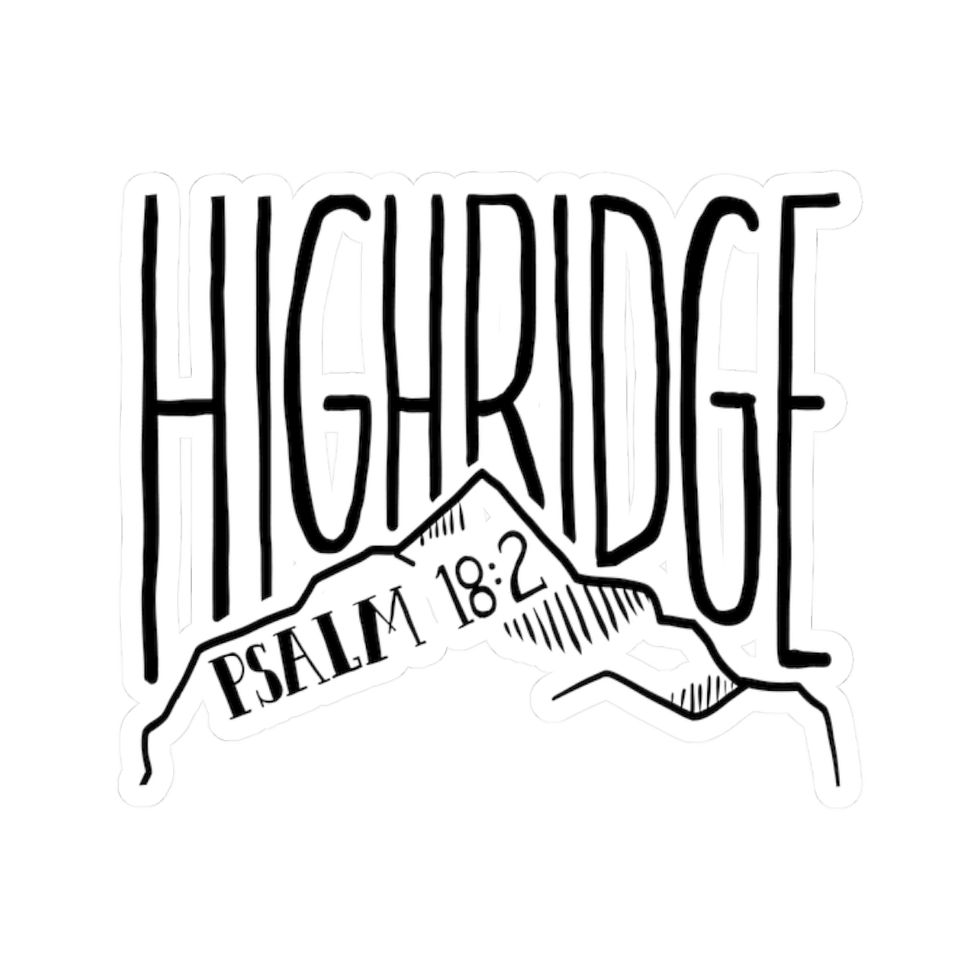 Thumbnail: Highridge Psalm 18:2 Mountain Sticker — Faith-Based Vinyl Kiss-Cut Decal