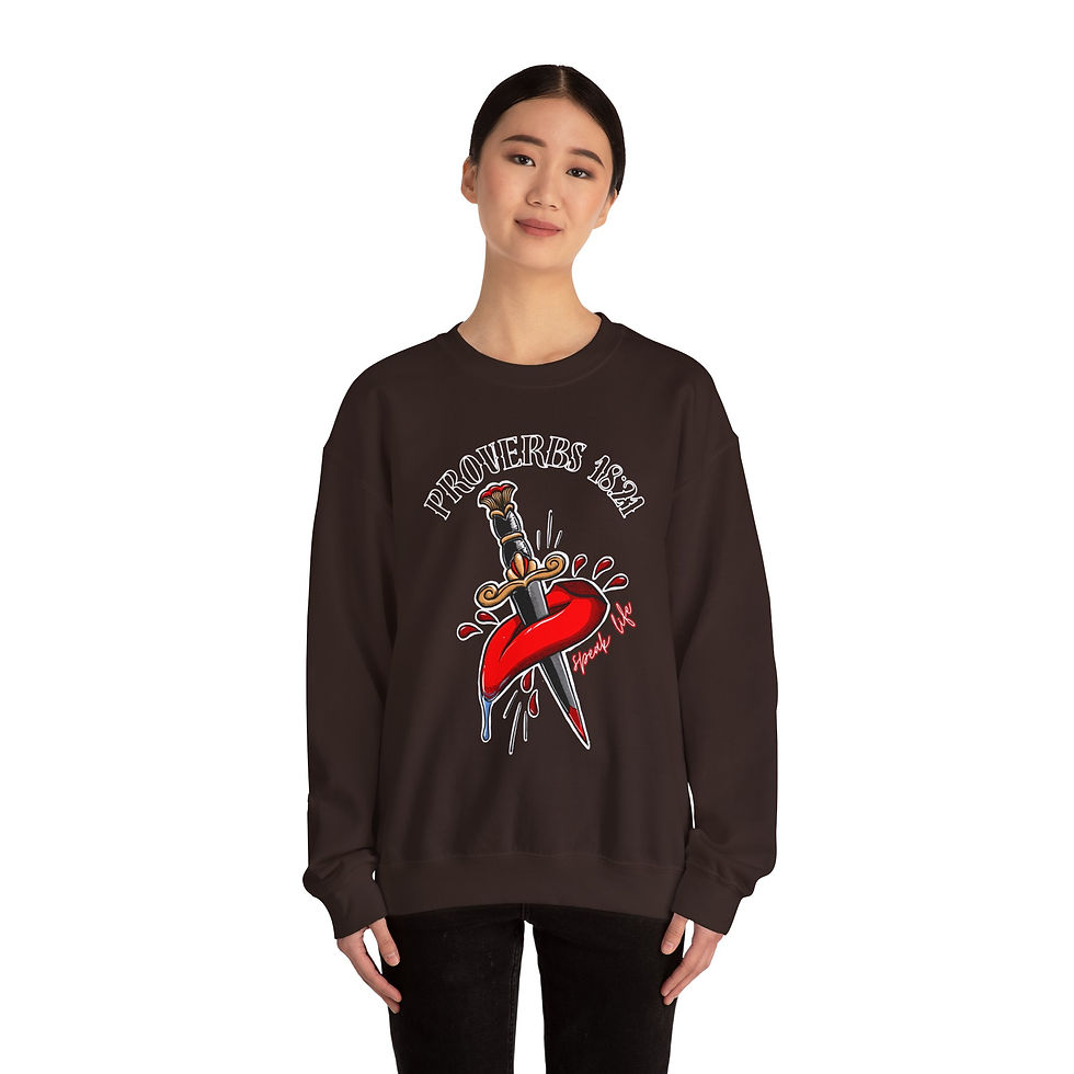 Thumbnail: Proverbs 18:21 - Crewneck Sweatshirt