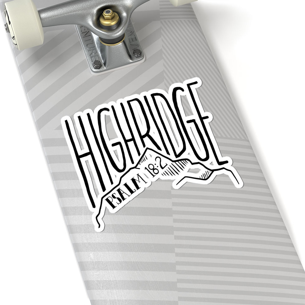 Thumbnail: Highridge Psalm 18:2 Mountain Sticker — Faith-Based Vinyl Kiss-Cut Decal