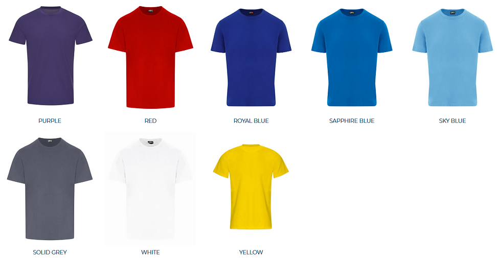 T-Shirts Colour Selection