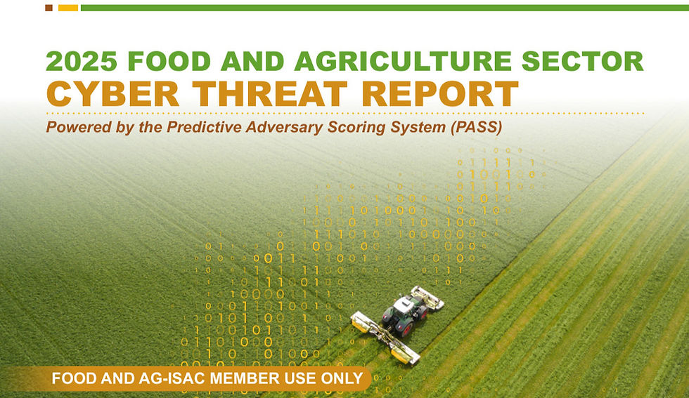 2025 Food and Agriculture Sector Cyber Threat Report
