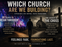 Split-image Christian blog graphic contrasting two church paths. On the left, a modern worship concert with bright lights and raised hands represents emotion-driven church culture. On the right, a dark traditional church beside a large cross symbolizes Scripture-centered faith. A lone figure stands between the two paths. Large text reads: “Which Church Are We Building?” and “Feelings Fade. Foundations Last.”