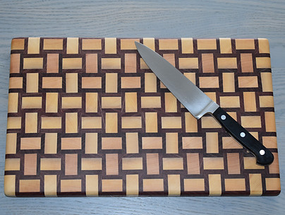 End grain basket weve style cutting board for sale