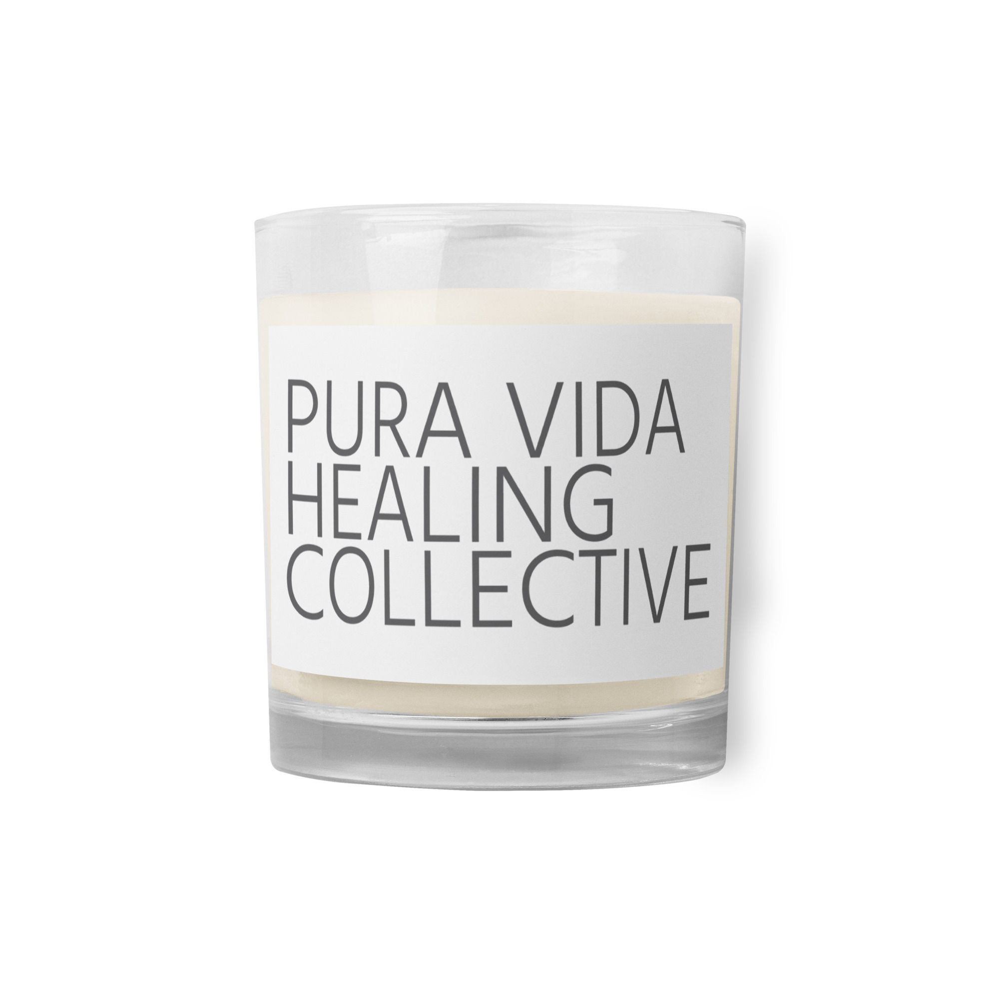 Glass jar soy wax candle