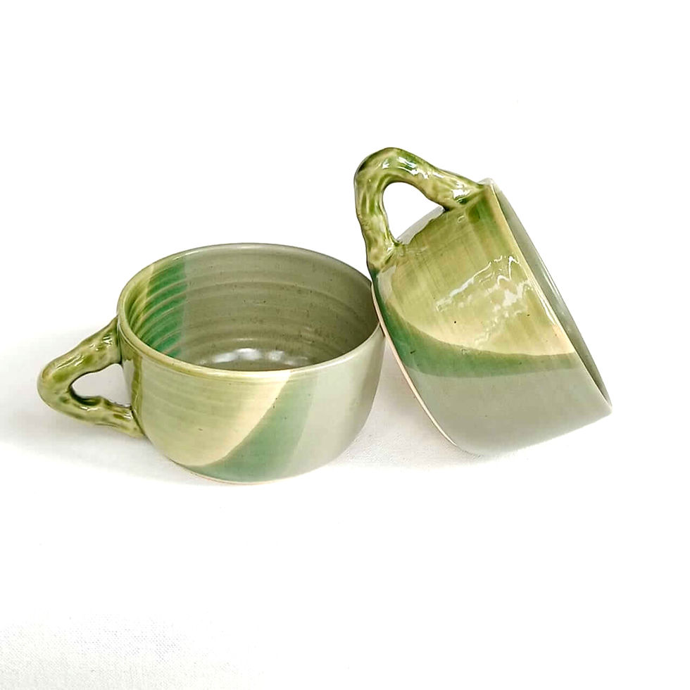 Thumbnail: Layered Green Soup Mugs