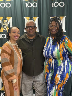 Joanna LeFlore-Ejike, Terence Blanchard, and Andrea Joy Pearson standing together after Scoring Malcolm X: Q&A with Terence Blanchard