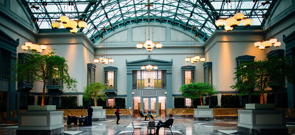 Open hotel lobby