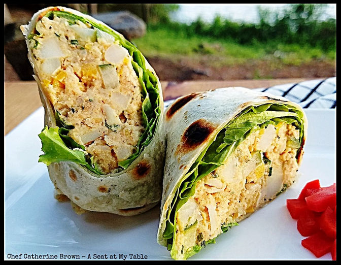 Chickpea Potato Salad Wraps