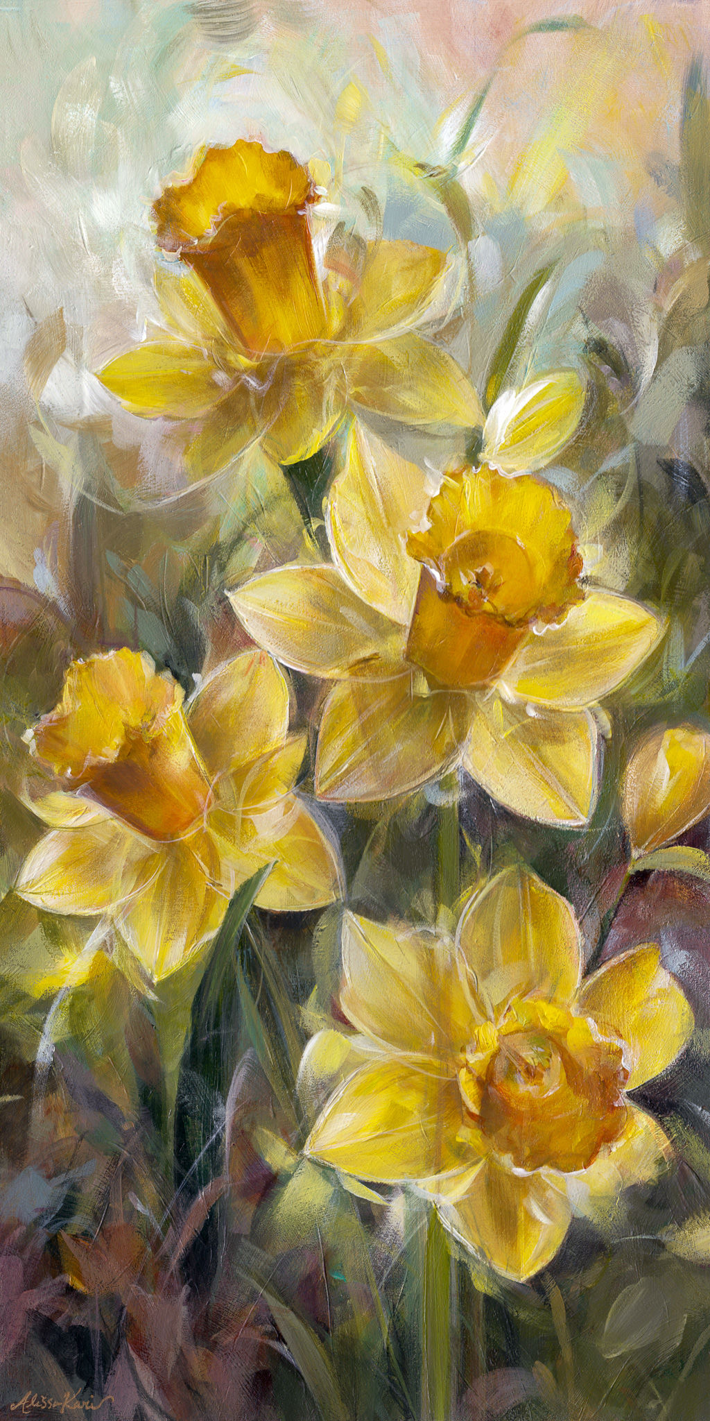 8"x16” First Daffodils