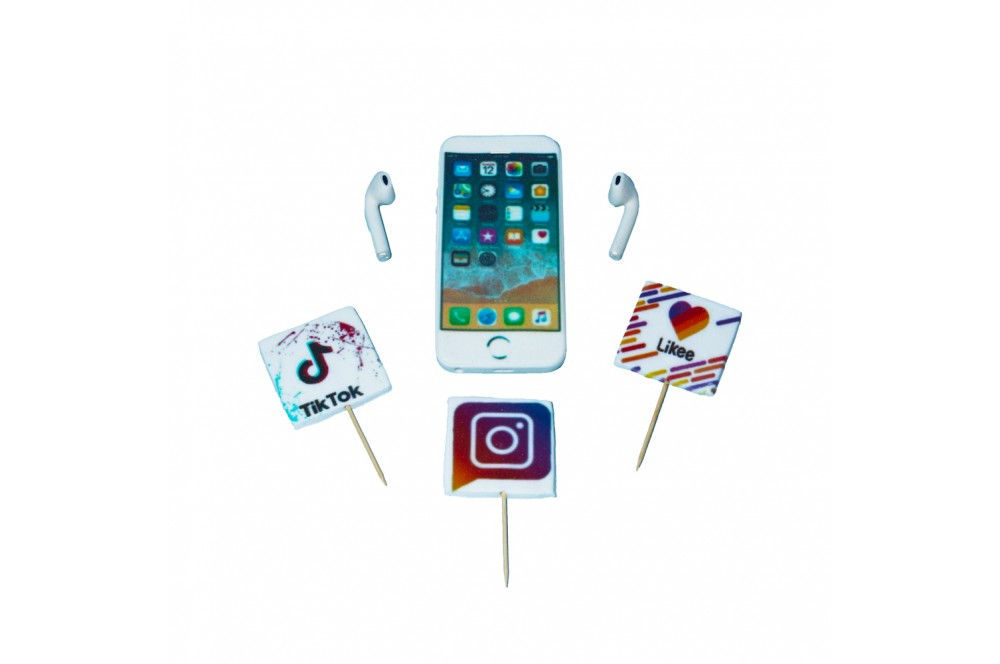 Cukrový set Sociálne siete 6ks