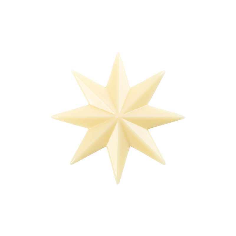 Čokoládová hviezda biela 4,4 cm 1ks
