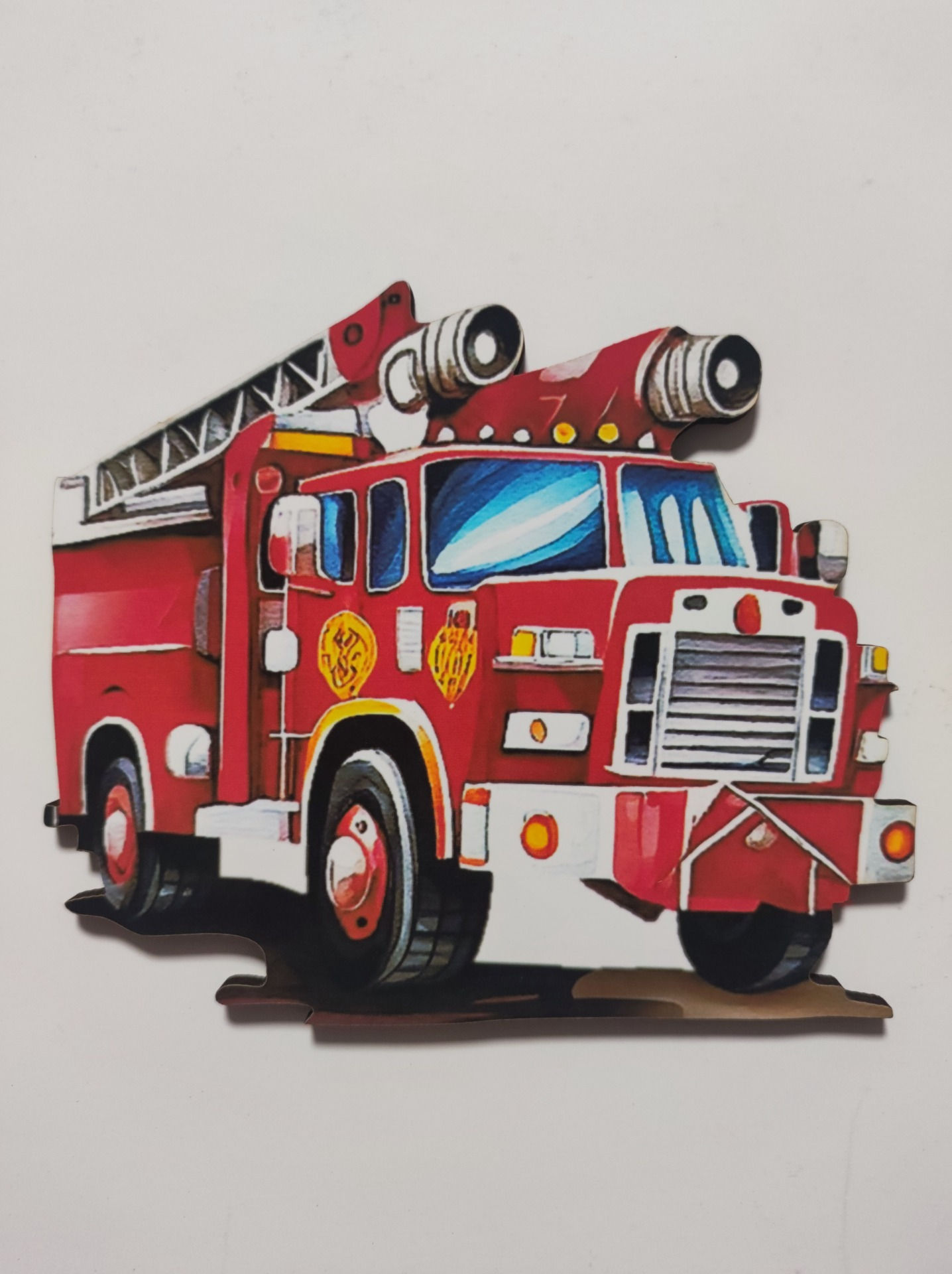 Zápich drevený hasičské auto