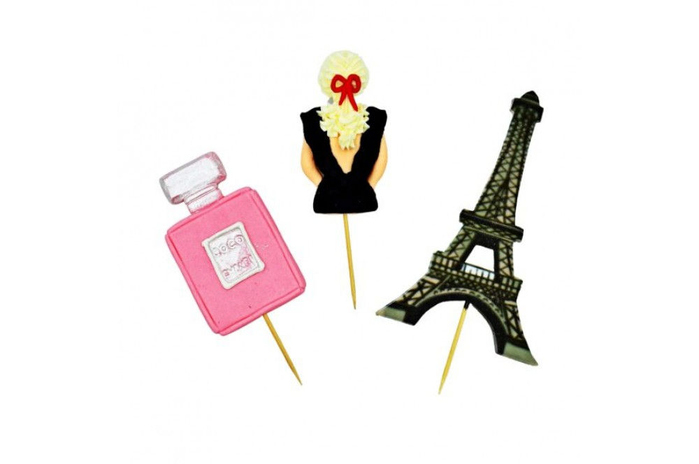 Cukrové zápichy Parížanka čierna 3ks