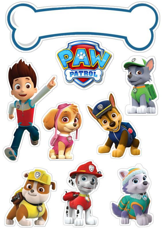 Jedlý obrázok Paw Patrol na vystrihovanie I.