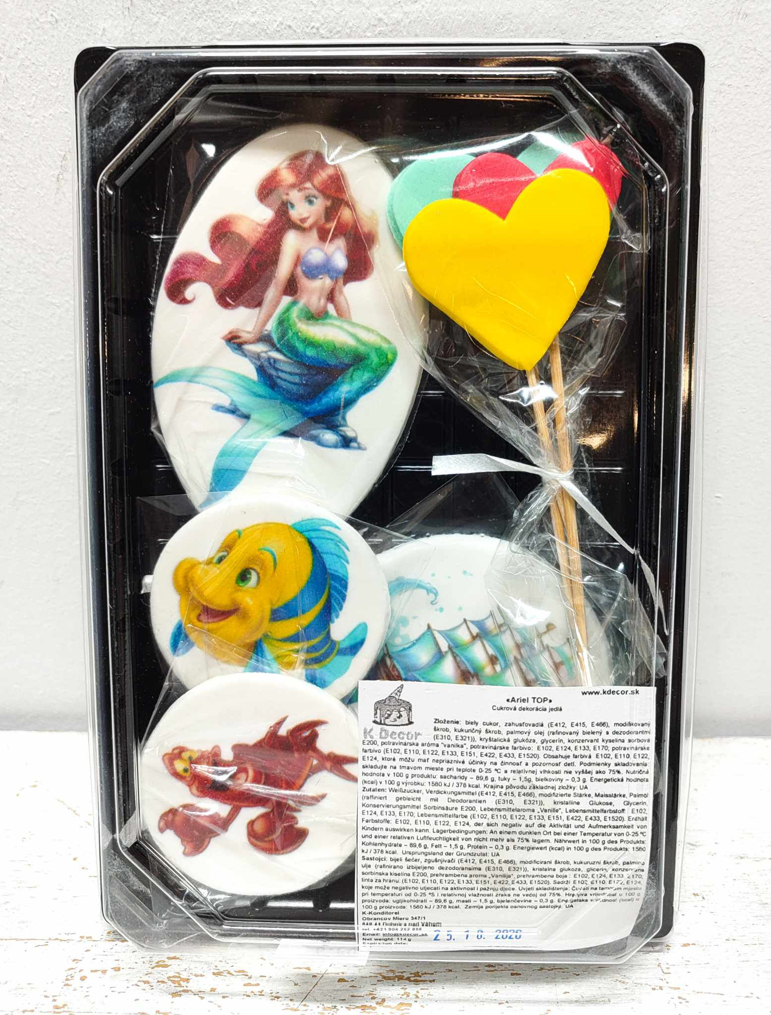 Cukrové zápichy princezné 7ks - Ariel, Rapunzel, Sofia, Šípková Ruženka